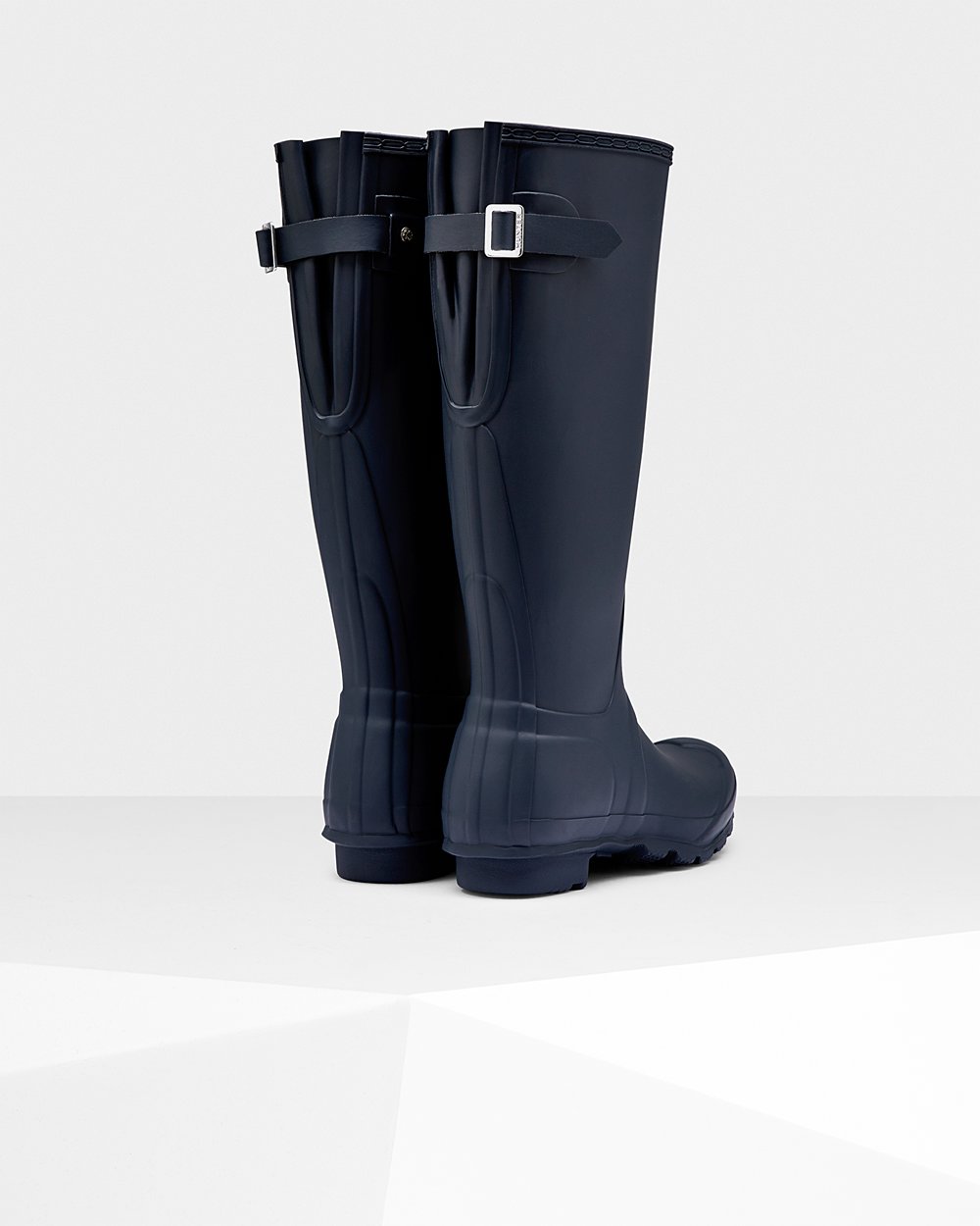 Bottes Hautes de Pluie Hunter Original Back Adjustable Femme Bleu Marine PQZLAKC-59